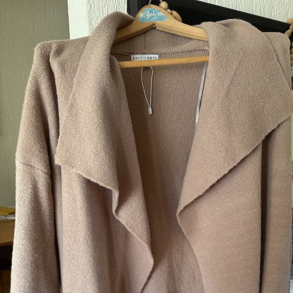 Baltic Born Long Sweater Jacket (S/M) Camel Color, Oversized